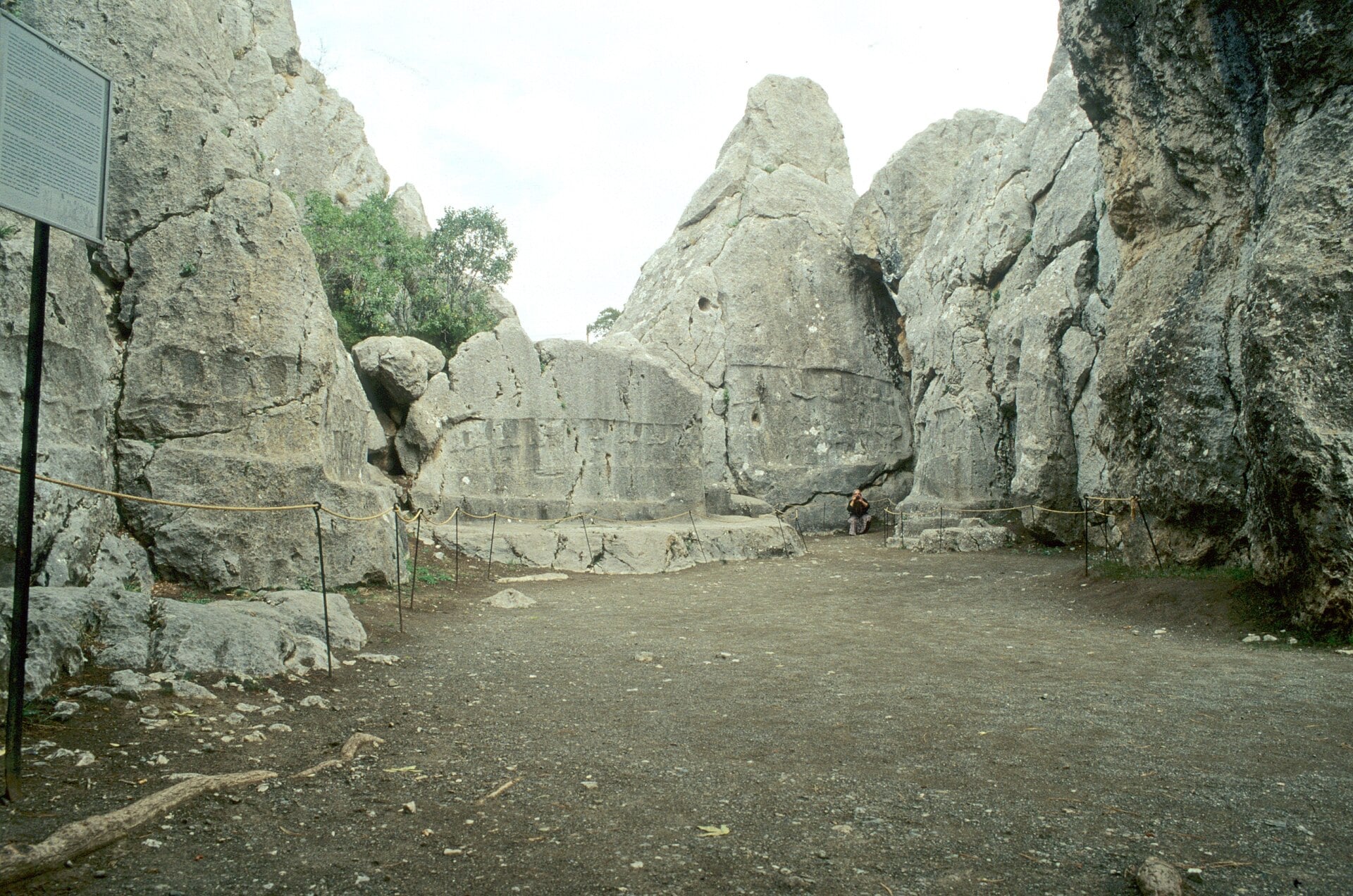 Rock-cut formations at Midas Castle in Yazılıkaya, Turkey