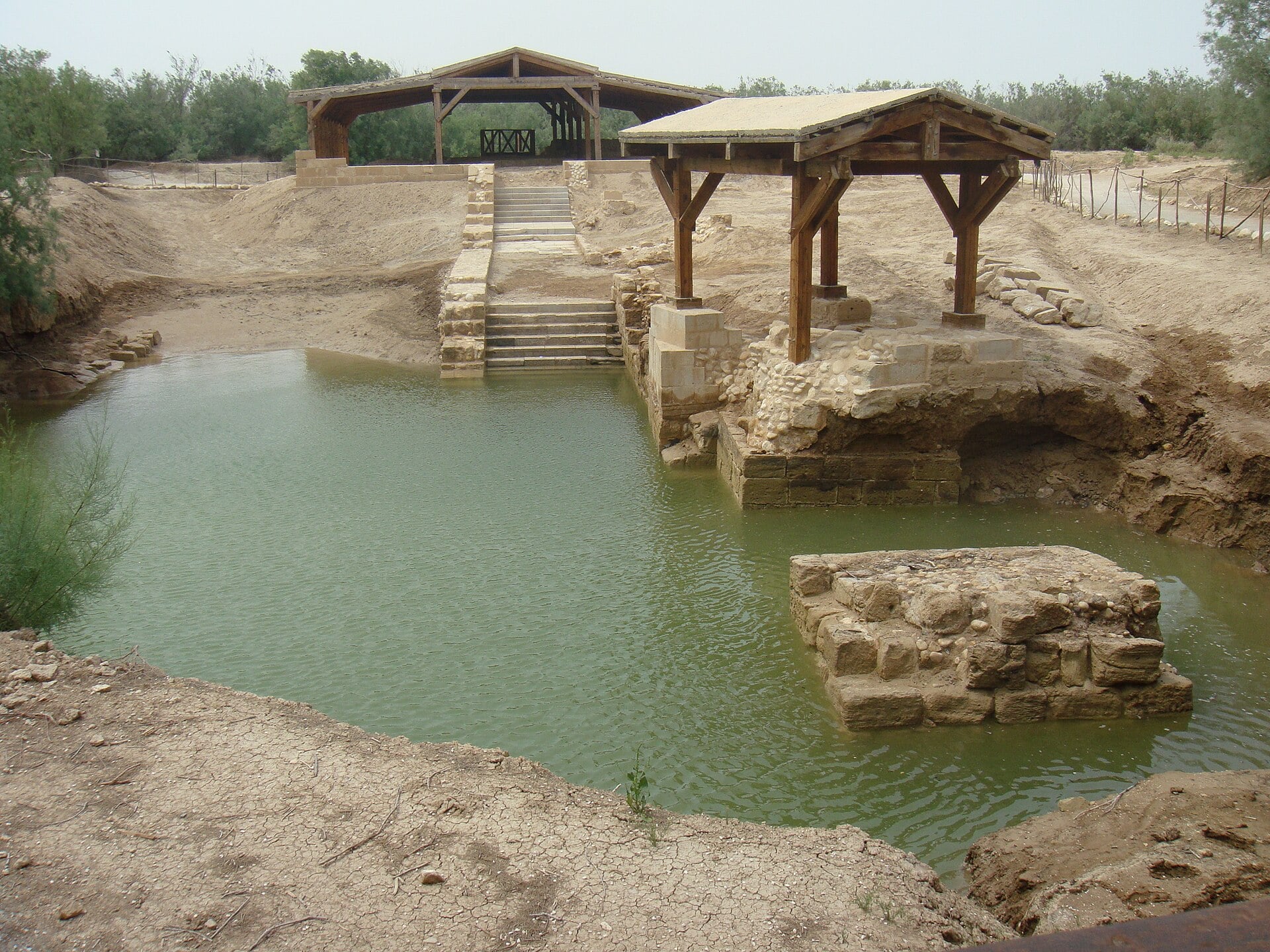 The Al-Maghtas ruins on the Jordanian side of the Jordan River