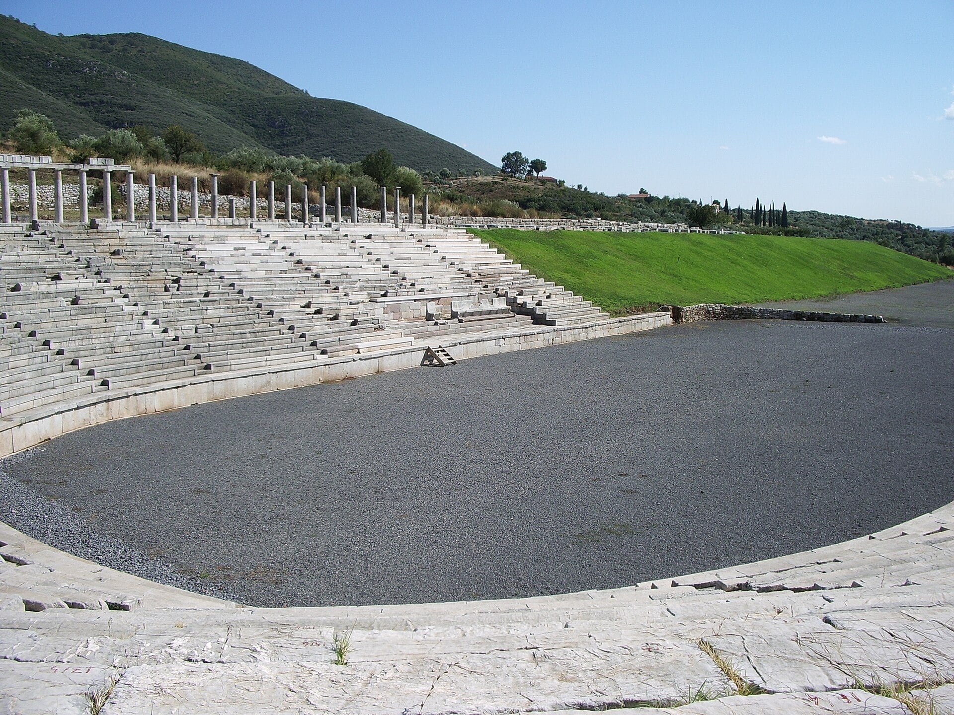 The ancient stadium of Messene in Greece