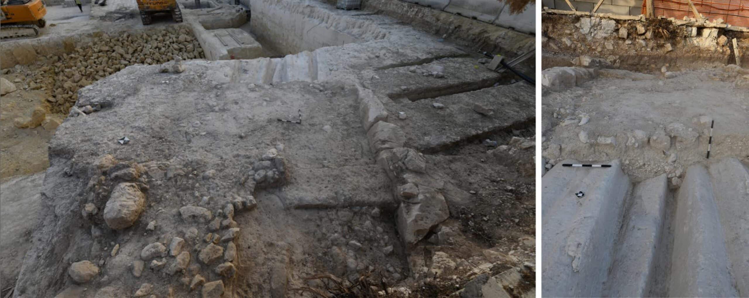 The remains of the Roman road discovered at Ta' Qali