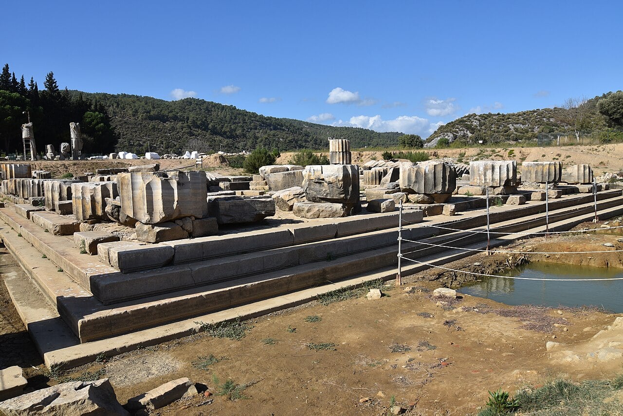 The ruins of the Doric Temple of Apollo at Klaros