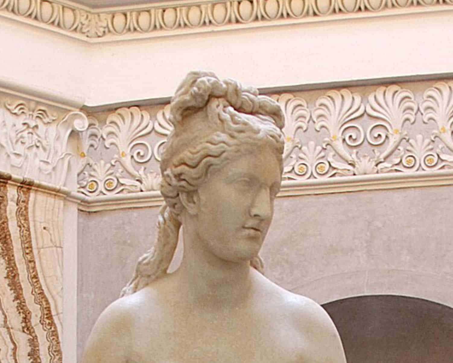 The Venus Pudica statue depicts the Roman goddess Venus
