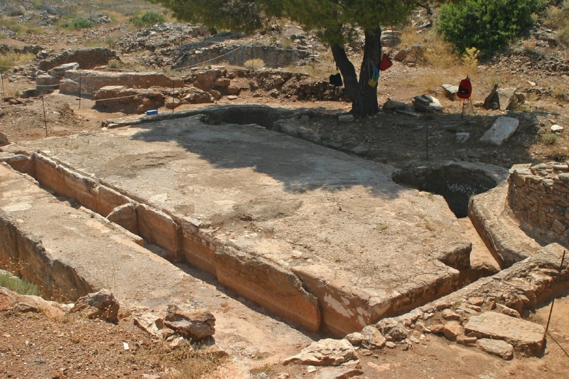 Washing table at the mines of Laurion