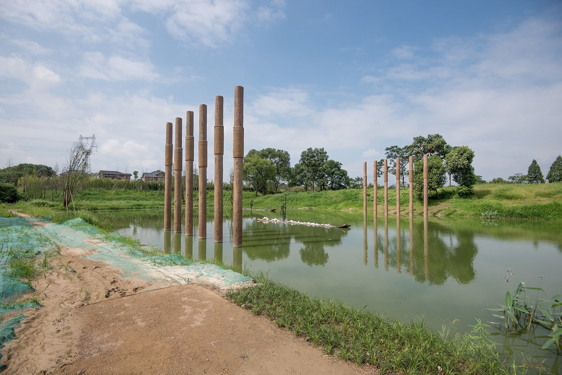 Water gate at the Liangzhu site, China